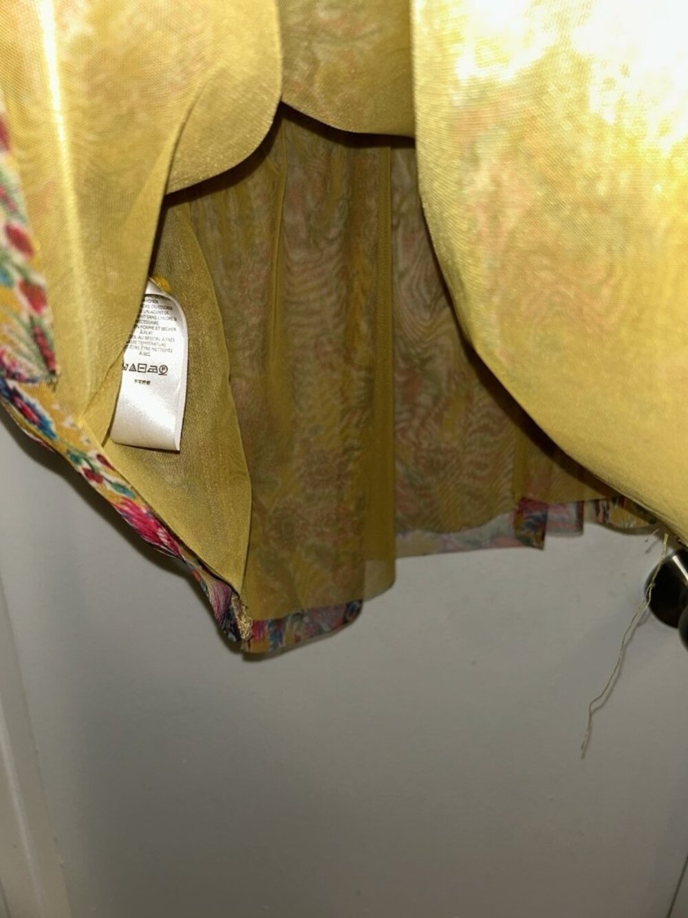 Anthropologie Gretchen Multicolor Boho Peasant Prairie Blouse Size Petite Large - Picture 7 of 9
